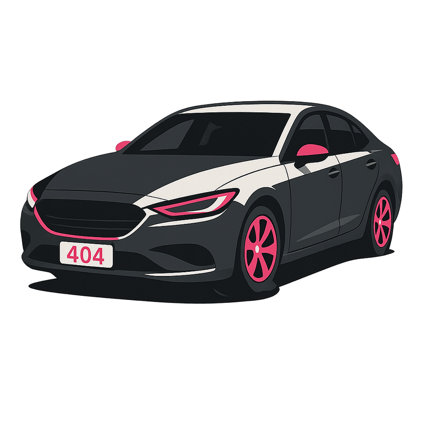 Car with flat tire